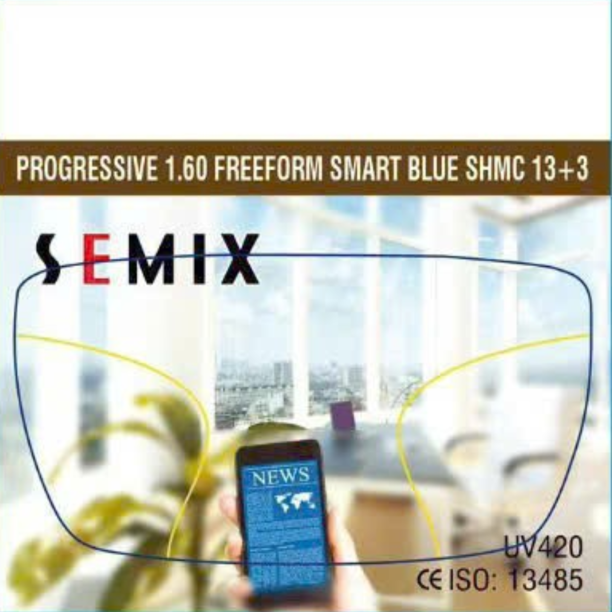 FSV 1.60 PROGRESSIVE FREEFORM SMART BLUE SHMC 13+3
