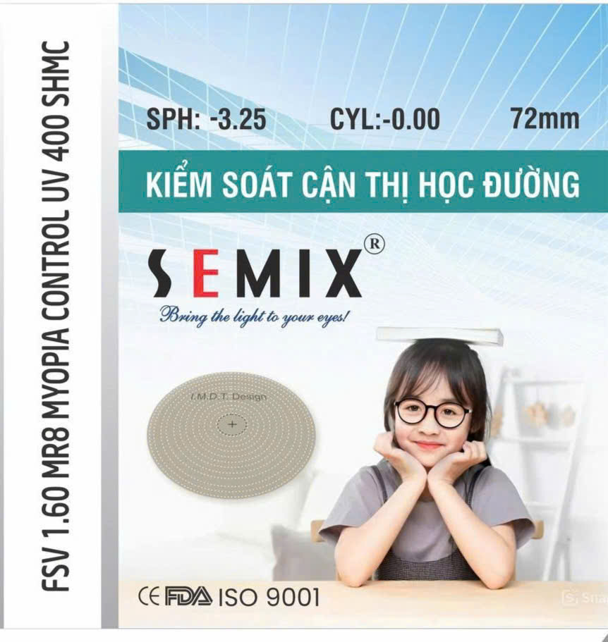 FSV 1.60 MR8 MYOPIA CONTROL UV400 SHMC