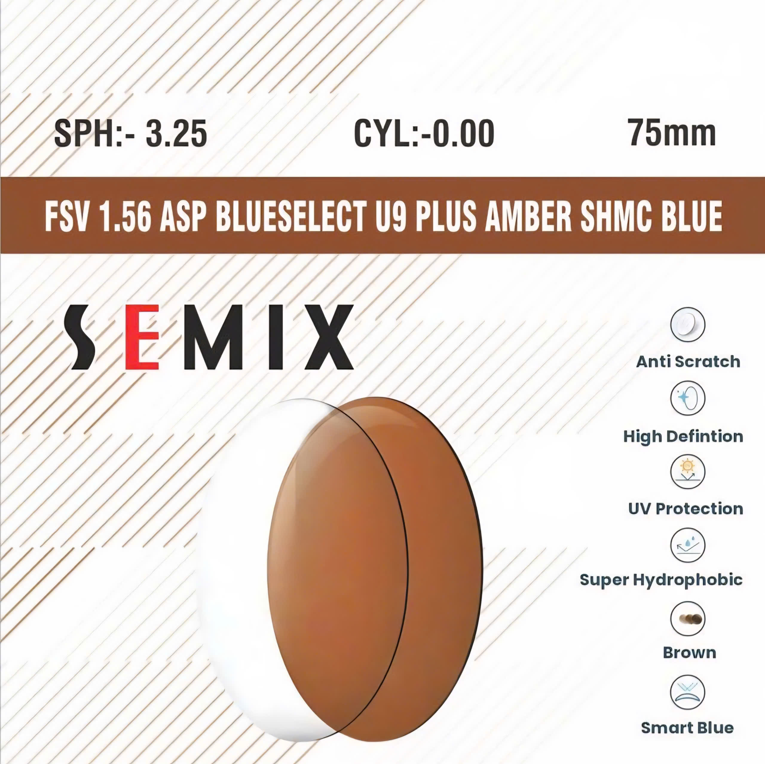 FSV SEMIX 1.56 BLUESELECT U9 PLUS AMBER SHMC BLUE
